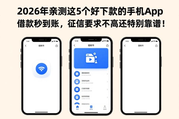 2026年亲测这5个好下款的手机app,借款秒到账,征信要求不高还特别靠谱!