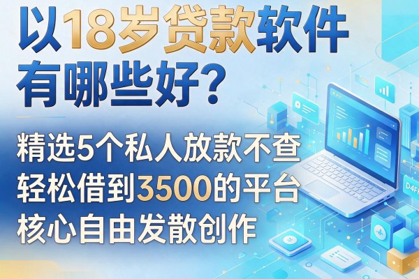18岁贷款软件有哪些好？精选5个私人放款不查、轻松借到3500的平台