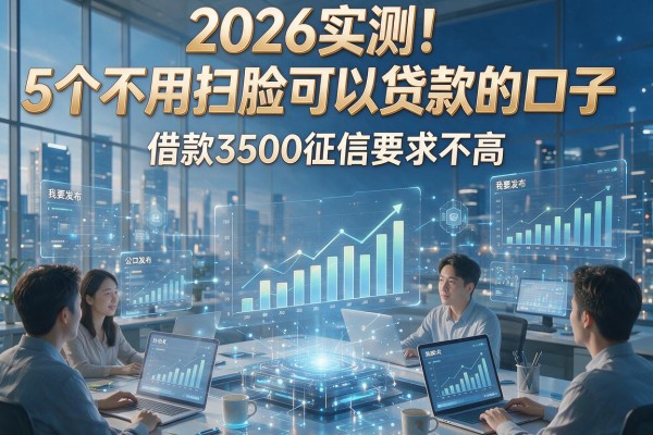 2026实测！5个不用扫脸可以贷款的口子，借款3500征信要求不高