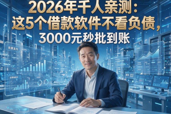 2026年千人亲测：这5个借款软件不看负债，3000元秒批到账！