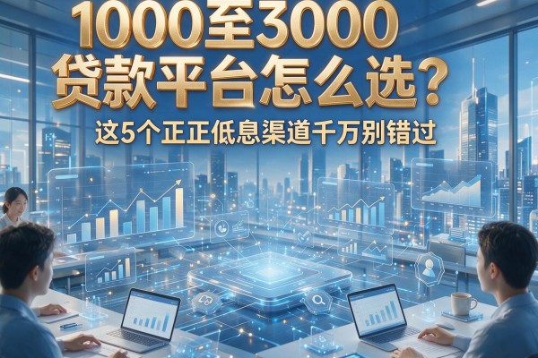 1000至3000贷款平台怎么选？这5个正规低息渠道千万别错过！