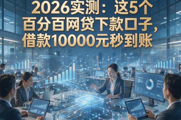 2026实测:这5个百分百网贷下款口子,借款10000元秒到账!