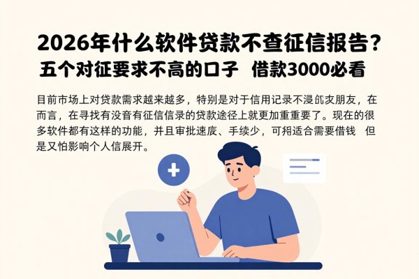 2026年什么软件贷款不查征信报告?这五个对征信要求不高的口子,借款3000必看!
