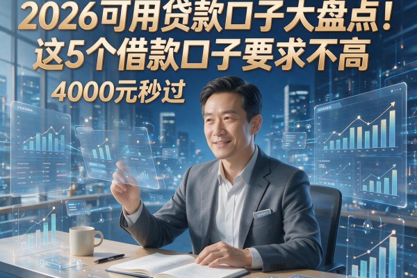 2026可用贷款口子大盘点!这5个借款口子要求不高,4000元秒过!