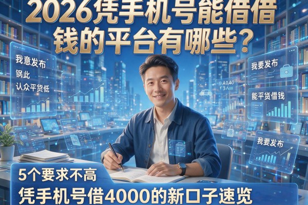 2026凭手机号能借钱的平台有哪些?5个要求不高、凭手机号借4000的新口子速览