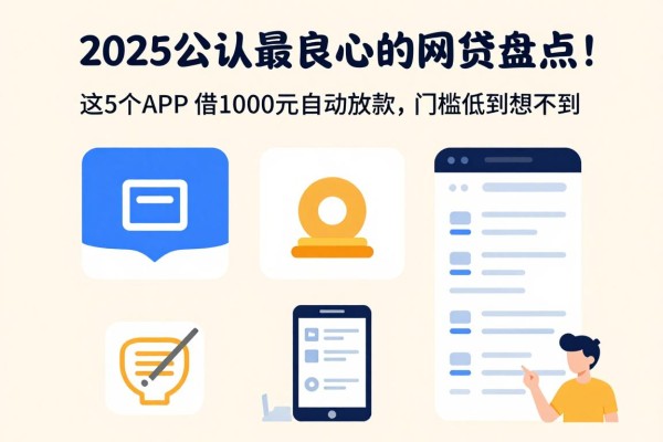 2025公认最良心的网贷盘点！这5个APP借1000元自动放款，门槛低到想不到