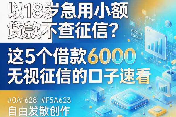 18岁急用小额贷款不查征信？这5个借款6000无视征信的口子速看