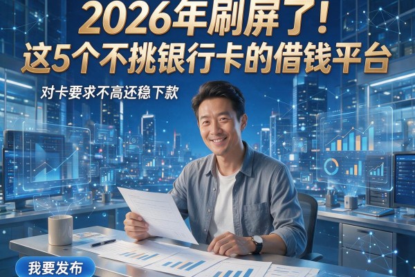 2026年刷屏了!这5个不挑银行卡的借钱平台,对卡要求不高还稳下款