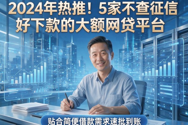 2024年热推！5家不查征信好下款的大额网贷平台，贴合简便借款需求速批到账