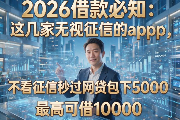 2026借款必知：这几家无视征信的app，不看征信秒过网贷包下5000，最高可借10000