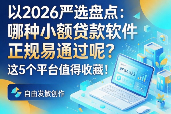 2026严选盘点：哪种小额贷款软件正规易通过呢？这5个平台值得收藏！