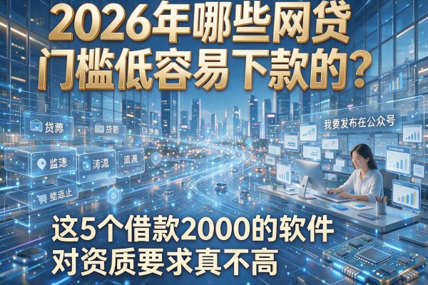 2026年哪些网贷门槛低容易下款的?这5个借款2000的软件对资质要求真不高