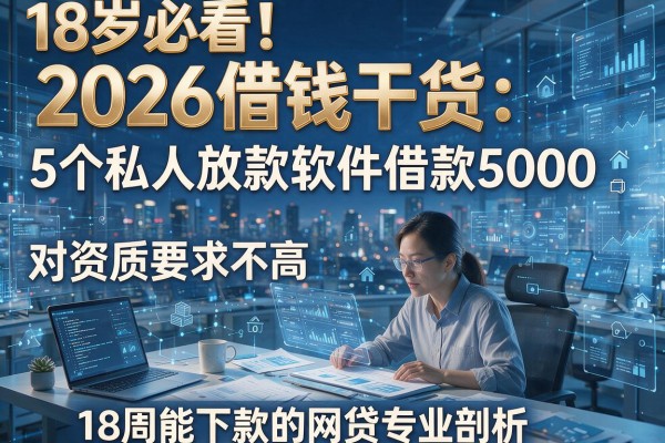 18岁必看!2026借钱干货:5个私人放款软件借款5000对资质要求不高,18周能下款的网贷专业剖析