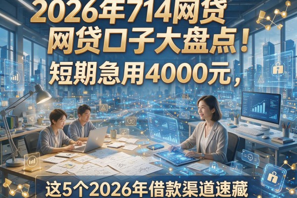 2026年714网贷口子大盘点!短期急用4000元,这5个2026年借款渠道速藏