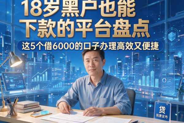 18岁黑户也能下款的平台盘点，这5个借6000的口子办理高效又便捷