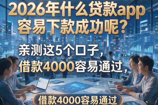 2026年什么贷款app容易下款成功呢？亲测这5个口子，借款4000容易通过！