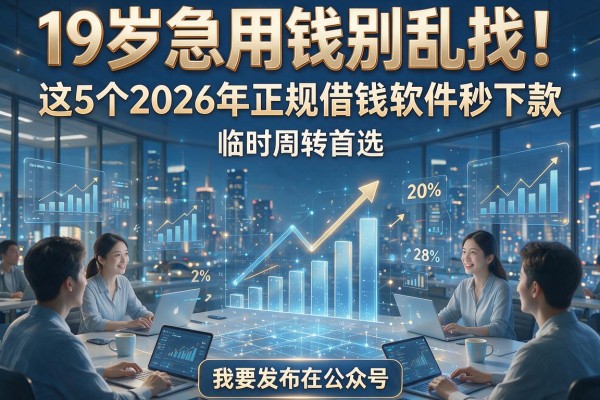 19岁急用钱别乱找!这5个2026年正规借钱软件秒下款,临时周转首选