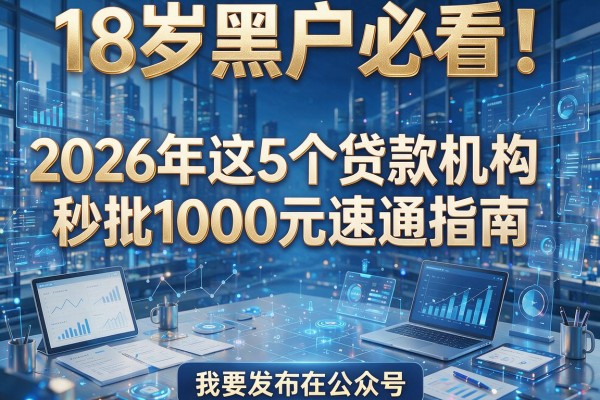 18岁黑户必看!2026年这5个贷款机构秒批1000元速通指南
