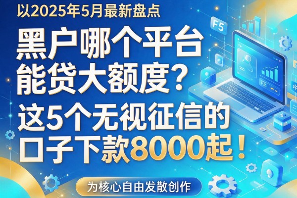 2025年5月最新盘点：黑户哪个平台能贷大额度？这5个无视征信的口子下款8000起！