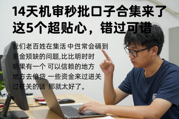 14天机审秒批口子合集来了！这5个超贴心，错过可惜