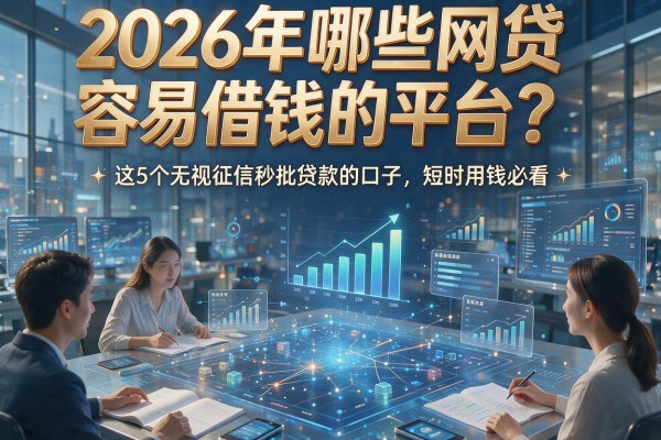 2026年哪些网贷容易借钱的平台?这5个无视征信秒批贷款的口子,短时用钱必看!