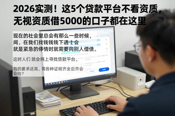 2026实测!这5个贷款平台不看资质,无视资质借5000的口子都在这里