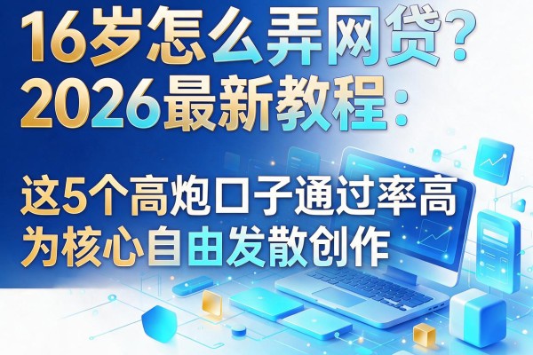 16岁怎么弄网贷？2026最新教程：这5个高炮口子通过率高
