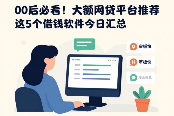 00后必看！好下款的大额网贷平台推荐，这5个借钱软件今日汇总
