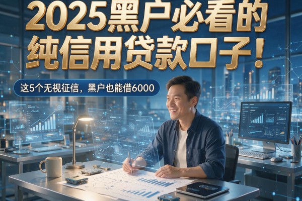 2025黑户必看的纯信用贷款口子！这5个无视征信，黑户也能借6000