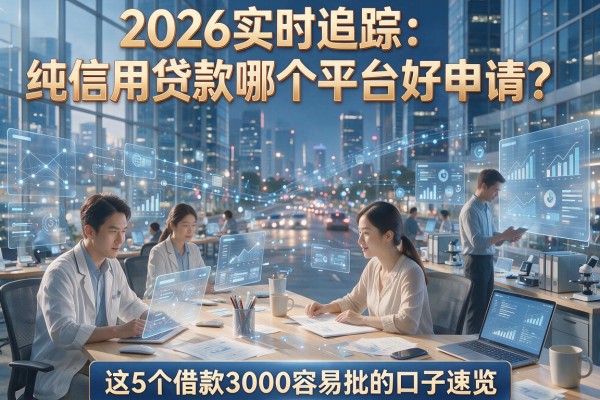 2026实时追踪:纯信用贷款哪个平台好申请?这5个借款3000容易批的口子速览