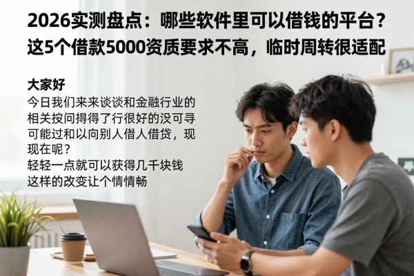 2026实测盘点：哪些软件里可以借钱的平台？这5个借款5000资质要求不高，临时周转很适配