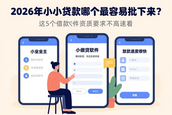 2026年小额贷款哪个最容易批下来?这5个借款软件资质要求不高速看