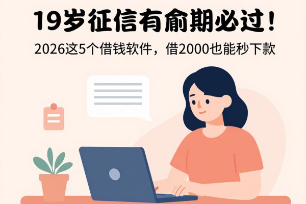 19岁征信有逾期必过！2026这5个借钱软件，借2000也能秒下款