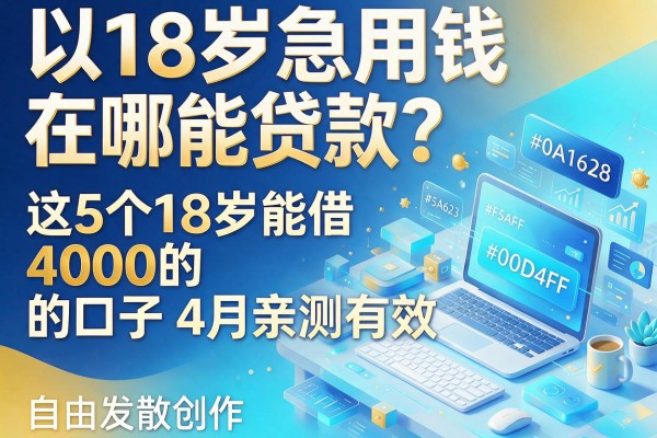 18岁急用钱在哪能贷款？这5个18岁能借4000的口子4月亲测有效