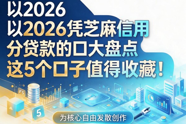2026凭芝麻信用分贷款的口大盘点,这5个口子值得收藏!