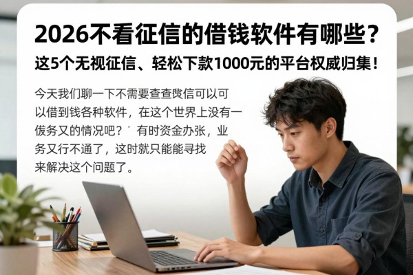 2026不看征信的借钱软件有哪些？这5个无视征信、轻松下款1000元的平台权威归集！