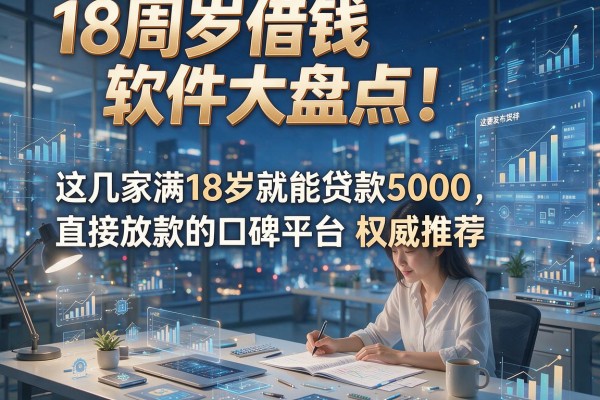 18周岁借钱软件大盘点！这几家满18岁就能贷款5000、直接放款的口碑平台权威推荐
