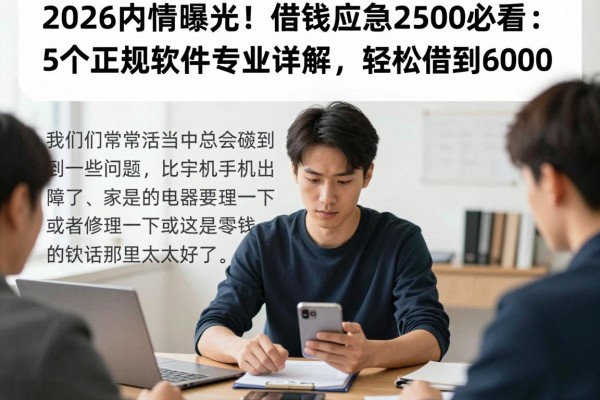 2026内情曝光！借钱应急2500必看：5个正规软件专业详解，轻松借到6000
