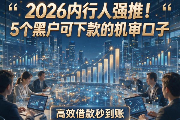 2026内行人强推！5个黑户可下款的机审口子，高效借款秒到账