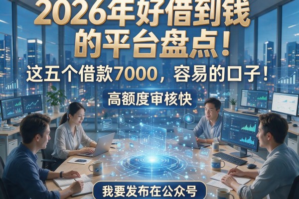 2026年好借到钱的平台盘点！这五个借款7000容易的口子，高额度审核快！