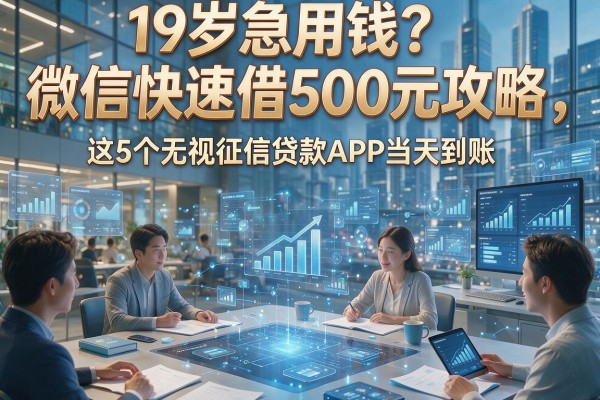 19岁急用钱？微信快速借500元攻略，这5个无视征信贷款APP当天到账！