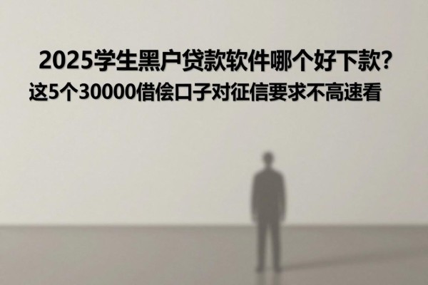 2025学生黑户贷款软件哪个好下款？这5个30000借款口子对征信要求不高速看