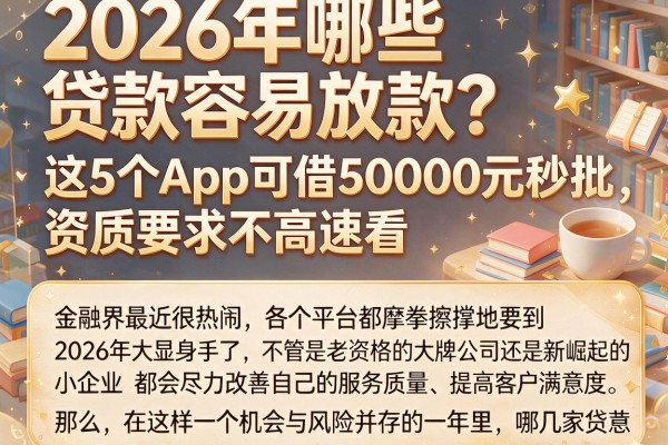 2026年哪些贷款容易放款？这5个App可借50000元秒批，资质要求不高速看