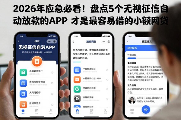 2026年应急必看！盘点5个无视征信自动放款的APP，这才是最容易借的小额网贷