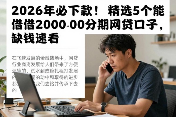 2026年必下款！精选5个能借2000分期的网贷口子，缺钱速看