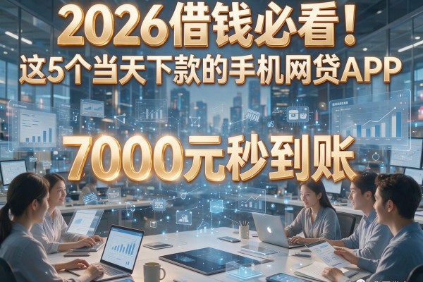 2026借钱必看！这5个当天下款的手机网贷APP，7000元秒到账
