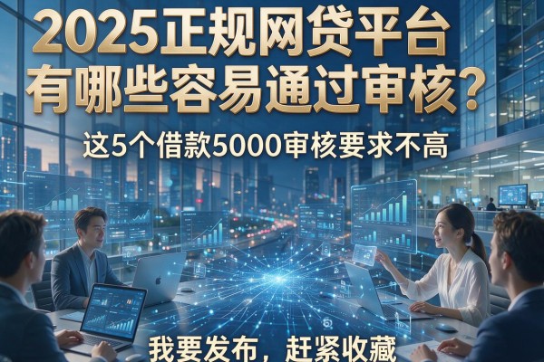 2025正规网贷平台有哪些容易通过审核？这5个借款5000审核要求不高，赶紧收藏！