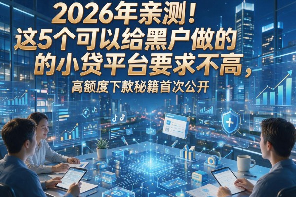 2026年亲测!这5个可以给黑户做的小贷平台要求不高,高额度下款秘籍首次公开