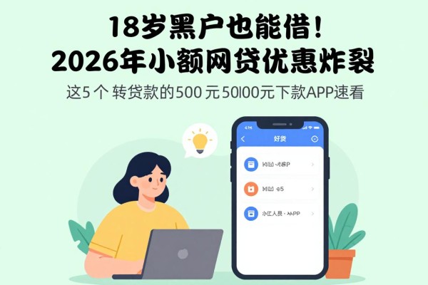 18岁黑户也能借！2026年小额网贷优惠炸裂，这5个5000元必下款APP速看