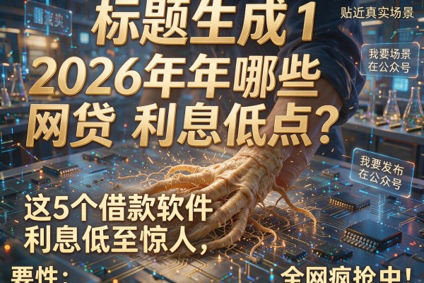 2026年哪些网贷利息低点？这5个借款软件利息低至惊人，全网疯抢中！